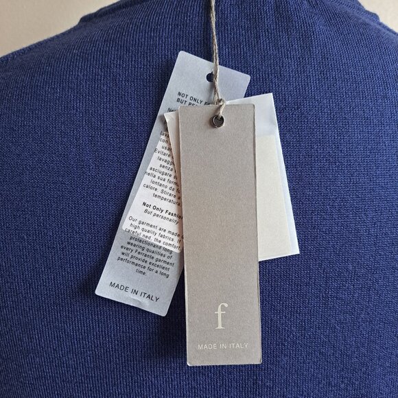 NEW Ferrante Men's 100% Merino Wool Blue Vest Size 54/ XL - Picture 6 of 13